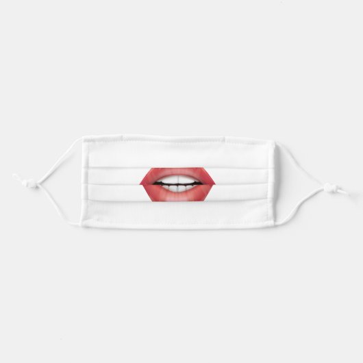 Open Mouth Funny Adult Cloth Face Mask (Front, Folded)