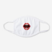 Open Mouth Funny White Cotton Face Mask (Front)