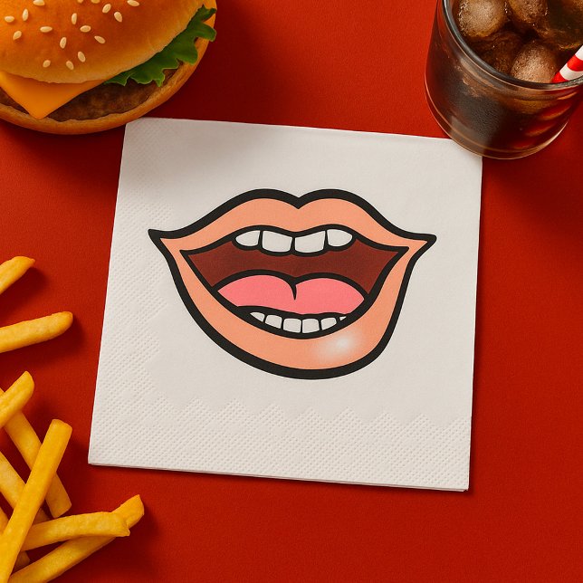 Open Mouth Lips Teeth Tongue Napkins (Creator Uploaded)