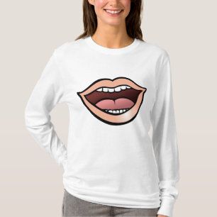 Open Mouth Lips Teeth Tongue T-Shirt