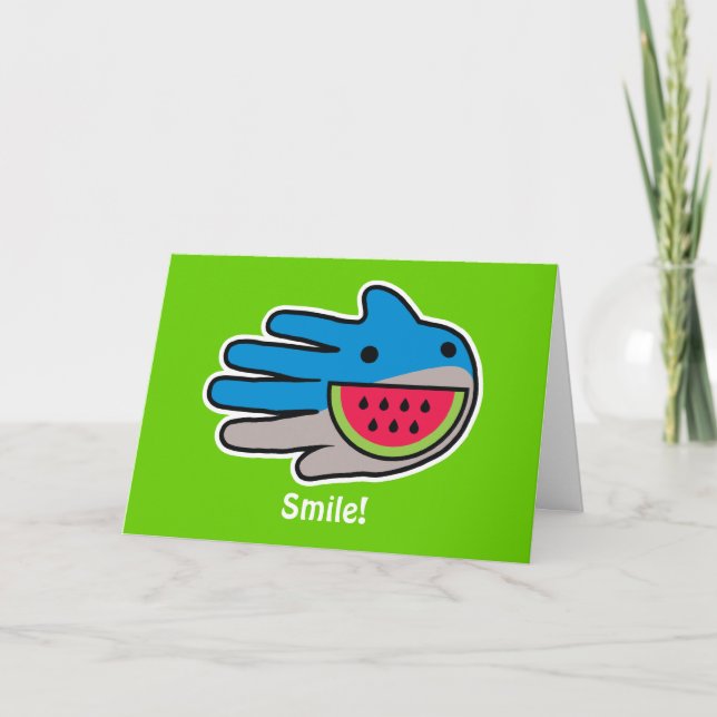 Open Mouth Shark Card (Front)