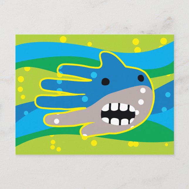 Open Mouth Shark Postcard (Front)