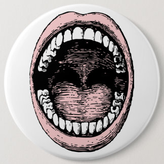 Open mouth showing teeth and tongue buttons