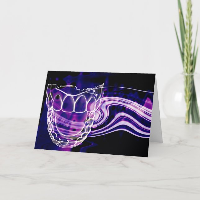 Open Mouth Teeth Design Greeting Card (Front)