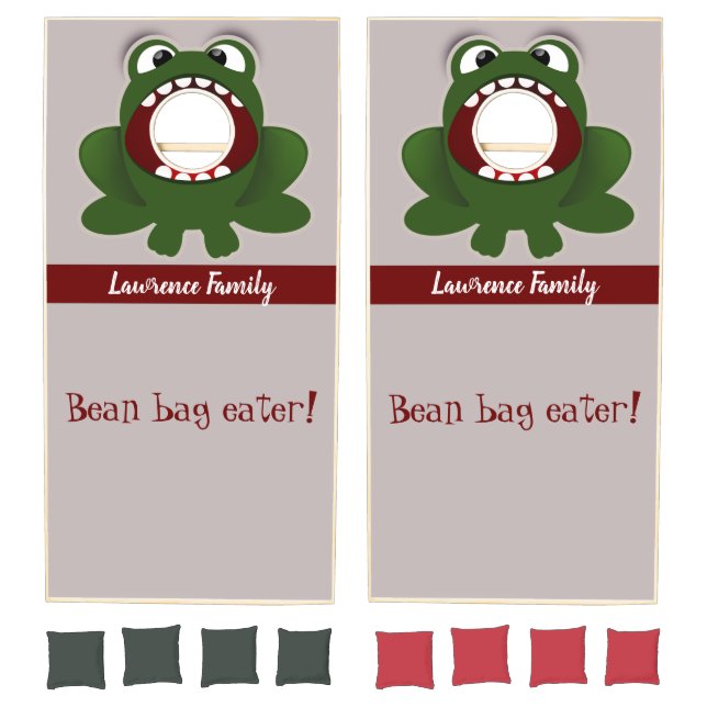 Open Mouthed Frog Bean Bag Eater Cornhole Set (Set)