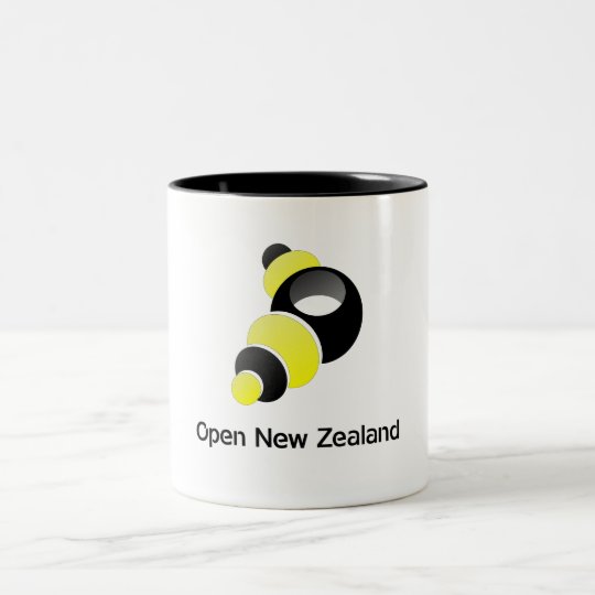 Open New Zealand Mug! Two-Tone Coffee Mug