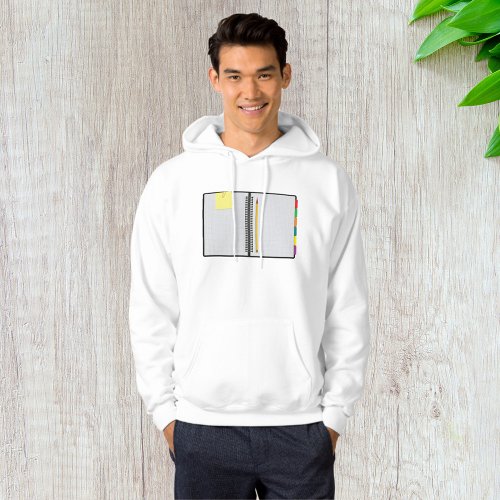 Open Notebook And Pencil Hoodie