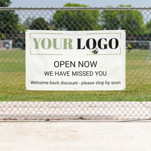 Open now Business Logo Outdoor Banner Template