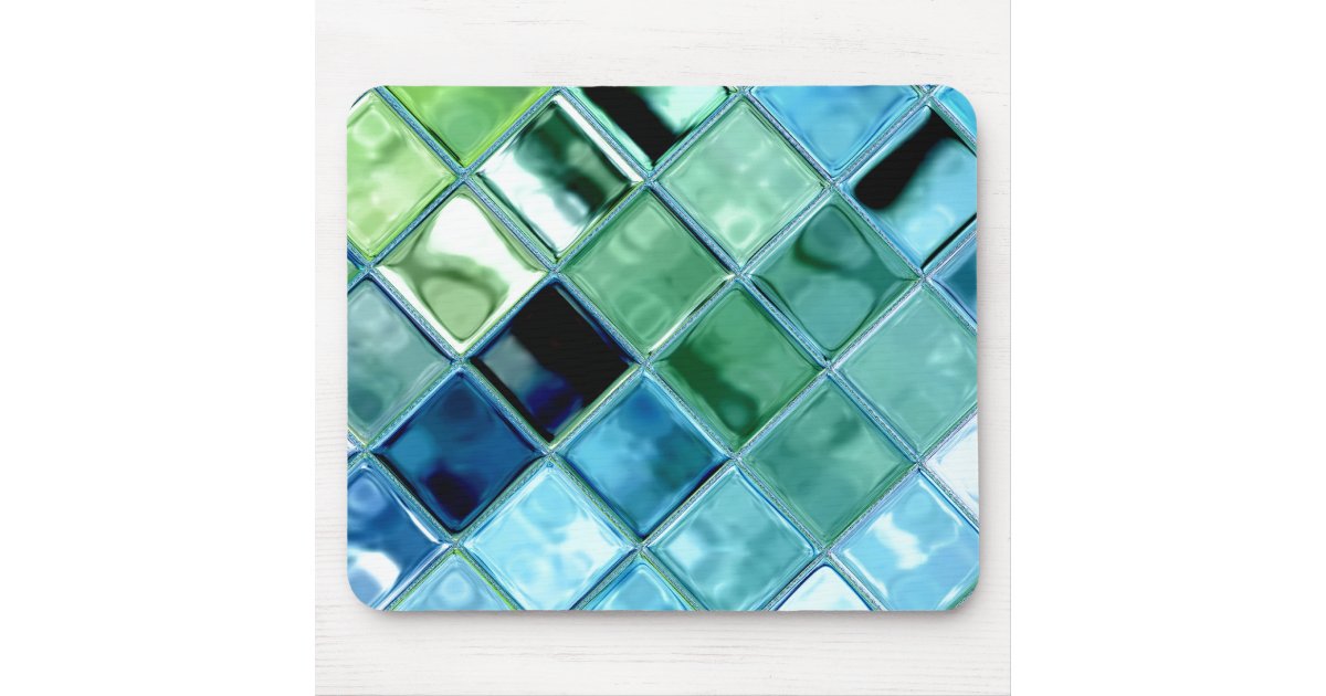 Open Ocean Glass Tile Mosaic Art Mousepad | Zazzle