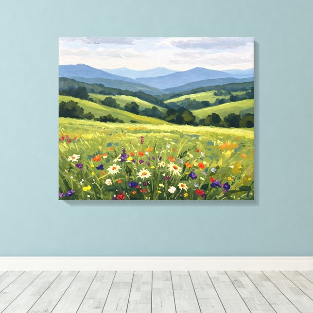 Open Range Prairies Canvas Print (Insitu(Wood Floor))