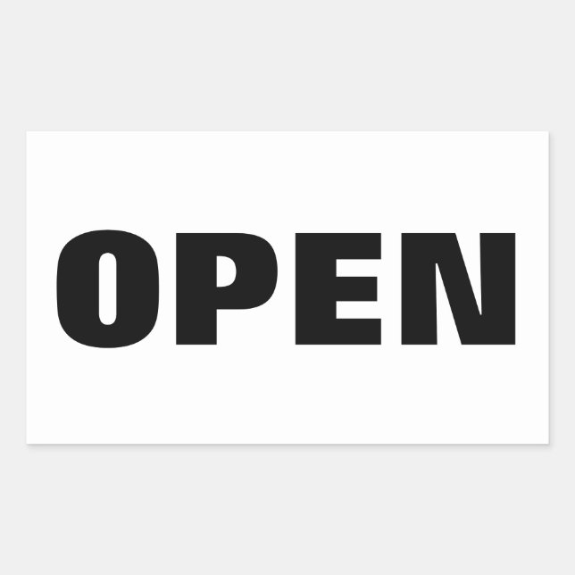 OPEN RECTANGULAR STICKER (Front)