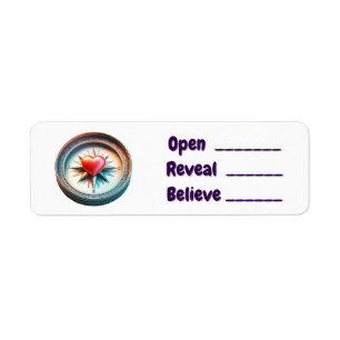 Open, Reveal, Believe Label