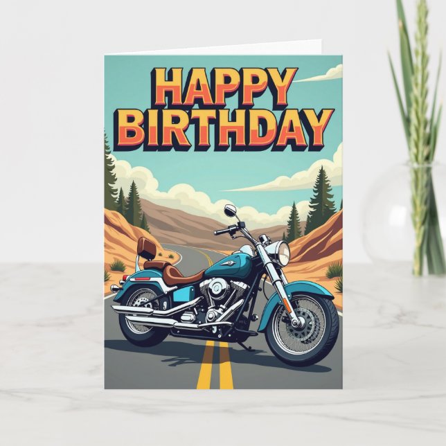 Open Road Birthday Card (Front)