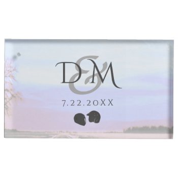 Open Road Motorcycle Wedding Reception Place Card Holder by sfcount at Zazzle