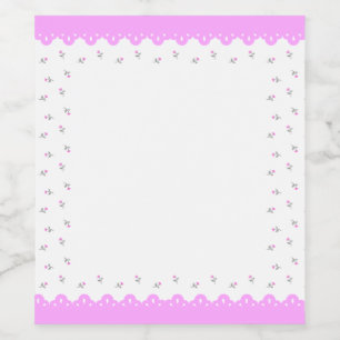 Open Rose & Lace (Pink) Wine Label