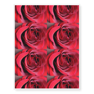 Open Rose Temporary Tattoos