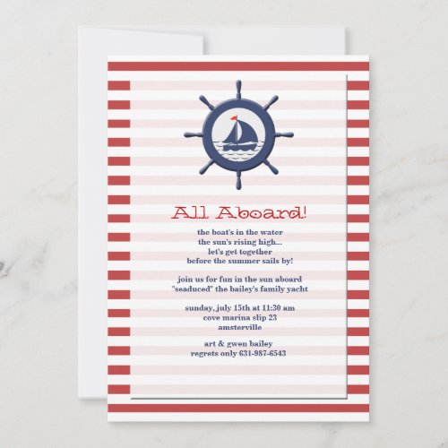 Open Seas Nautical Invitation