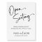 Open Seating Modern Minimalist Wedding Sign