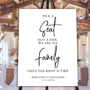 Open Seating Pick A Seat Personalized Wedding Foam Board