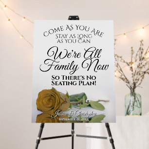 Open Seating Reflecting Gold Ochre Rose Wedding Foam Board