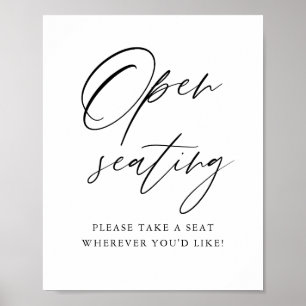 Open Seating Sign Printable Find Your Seat