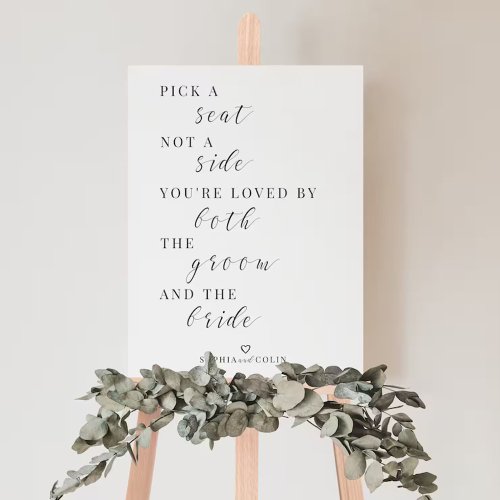 Open Seating Wedding Sign