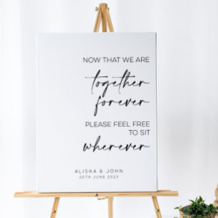 Open Seating Wedding Sign // No Seating Plan