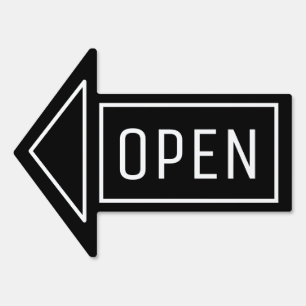 OPEN SIGN ARROW