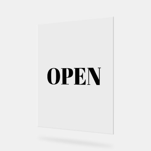 Open Sign Typography Minimalist Black Simple Cool