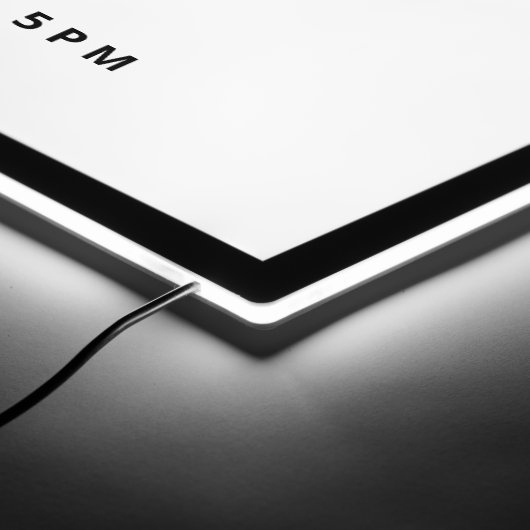 Open sign white business logo (Corner)