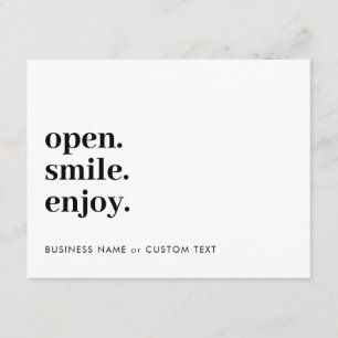Open Smile Enjoy Jewelry Care Thank You Business Enclosure Card