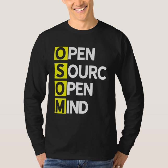 Open Source Open Mind 3 Program Coder Computer Dev T-Shirt (Front)