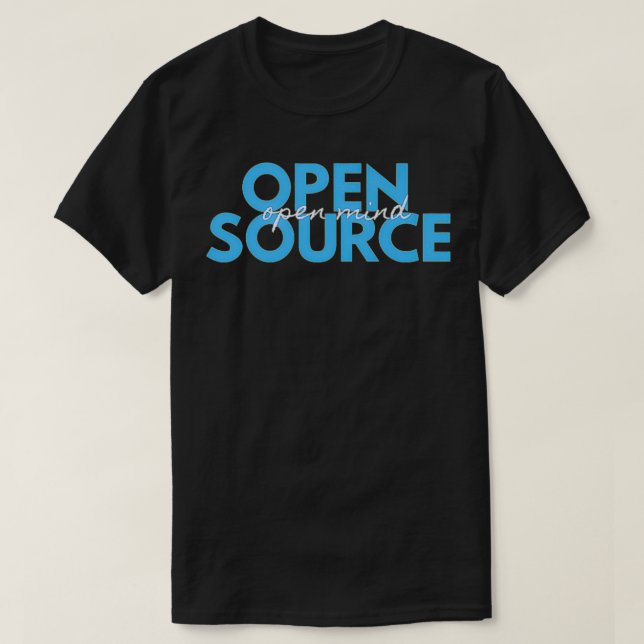 Open Source, Open Mind Light Blue Premium  T-Shirt (Design Front)