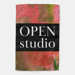 Open Studio Art Garden Flag