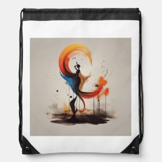 open to heart drawstring bag