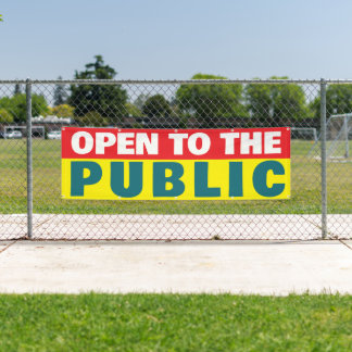 Open To The Public Event Banner