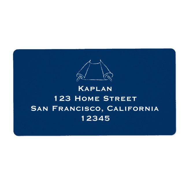 Open Torah Bar Mitzvah Address labels (Front)