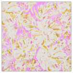OPEN UP Pink Hibiscus Floral Fabric