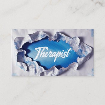 Open Up To Therapy Therapist  Business Card by businessCardsRUs at Zazzle