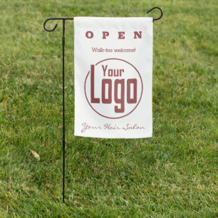 Open Walk-ins Welcome Custom Logo Hair Salon Garden Flag