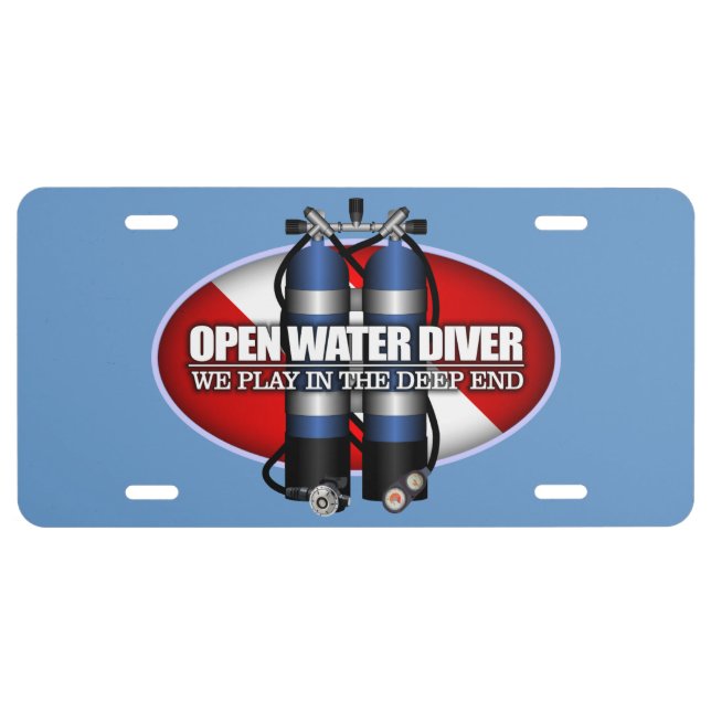 "Open Water Diver" License Plate (Front)