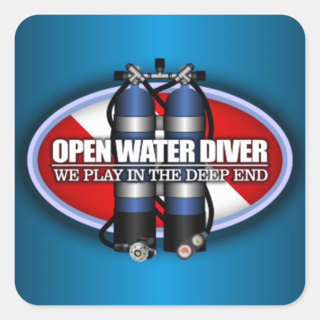Open Water Diver (ST2) Square Sticker (Front)