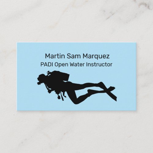 Open Water Diving Instructor Business Card
