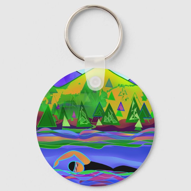 Open Water Solo Keychain (Front)