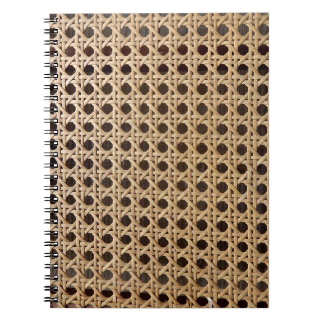 Open Weave Rattan Cane Photo Notebook (Front)