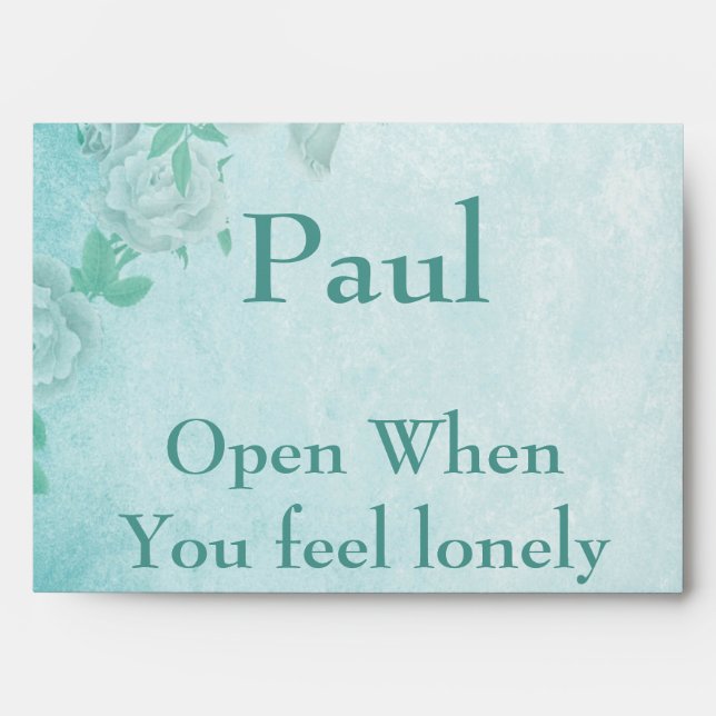 Open when you feel lonely envelope (Front)