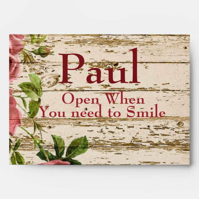 Open when You need to smile Envelope (Front)