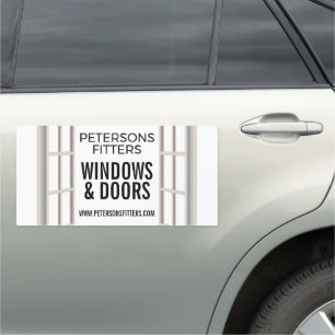 Open Window Design, Window & Door Fitter Company Car Magnet