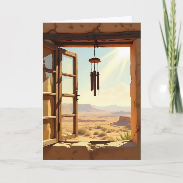 Open Window in the Desert | Happy Birthday  Card (Front)