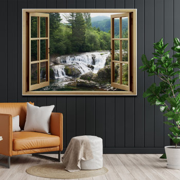 Open Window Waterfall River Poster by reflections06 at Zazzle